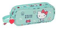 Pennenetui met 2 vakken Hello Kitty Sea lovers Turkoois 21 x 8 x 6 cm - thumbnail