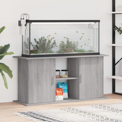 Aquariumstandaard 121x41x58 cm bewerkt hout grijs sonoma eiken