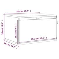 Nachtkastjes met LED's 2 st wandgemonteerd gerookt eikenkleurig - thumbnail