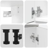 7-delige Keukenkastenset Porto bewerkt hout grijs sonoma eiken - thumbnail