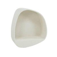 Giga Meubel - Wandrek Driehoek - Wit Marmer Composiet - 43x21x48cm - thumbnail