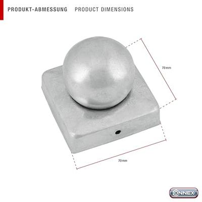 Connex Paalkapje 70X70Mm Met Kogel Vz - HV4292 Connex Paalkapje 70X70Mm Met Kogel Vz - HV4292