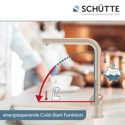 Schutte AQUASTAR PRO drinkwater keukenkraan met filtersysteem | RVS look - 99805 Schutte AQUASTAR PRO drinkwater keukenkraan met filtersysteem | RVS look - 99805
