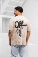 Off The Pitch Blotch Loose Fit T-Shirt Heren Beige - Maat S - Kleur: Beige | Soccerfanshop - thumbnail