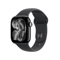 Apple Watch Series 11 GPS + Cellular - 42 mm - Cassa in titanio ardesia - Cinturino Sport nero - S/M - thumbnail