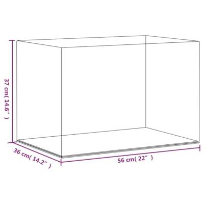 Vitrine transparant 56x36x37 cm acryl - thumbnail