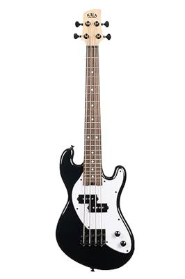 Kala Solid Body 4-String Fretted U-Bass Jet Black elektrische basgitaar met gigbag