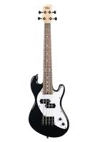 Kala Solid Body 4-String Fretted U-Bass Jet Black elektrische basgitaar met gigbag - thumbnail