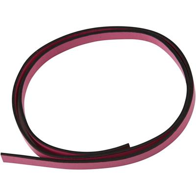 Creativ Company Band van imitatie leer, b: 10 mm, dikte 3 mm, roze, 1 m/ 1 doos