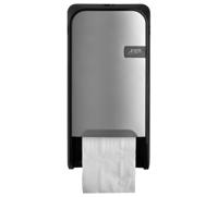 Toiletpapierdispenser quartzline q1 duo zilver - thumbnail