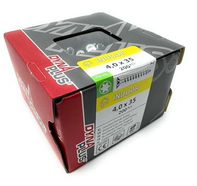 Dynaplus Unischroef Vz Pk Torx TX20 4.0X35 | 200 stuks - 0281.01.25401 Dynaplus Unischroef Vz Pk Torx TX20 4.0X35 | 200 stuks - 0281.01.25401
