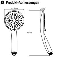 Cornat Douchekop Carballo 5S Chroom-Wit - SA330594 - thumbnail