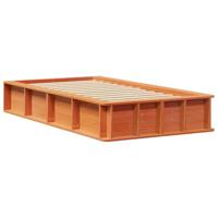 Bedframe met opslag Wasbruin 90 x 190 cm Massief hout - thumbnail