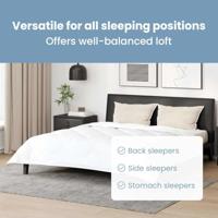 VidaXL Hoofdkussen met kussen 2 pcs wit 61 x 41 x 20 cm polyester - thumbnail