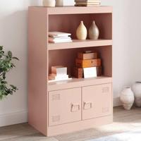Dressoir 67x39x107 cm staal roze - thumbnail