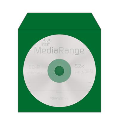 MediaRange BOX67 CD-doosje Opbergmap/sleeve 1 schijven Blauw, Groen, Rood, Geel