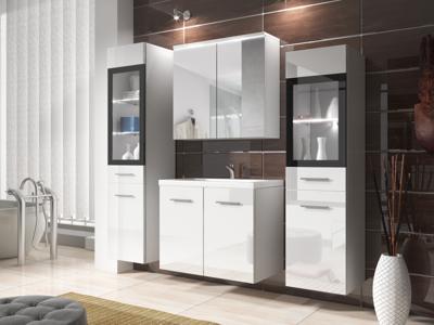 Complete badkamerset MADRID 8 deuren wit/hoogglans wit Complete badkamerset MADRID 8 deuren wit/hoogglans wit