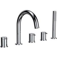 Wiesbaden Caral 5-Gats Badrandcombinatie in Chroom - Luxe Badkameroplossing - thumbnail