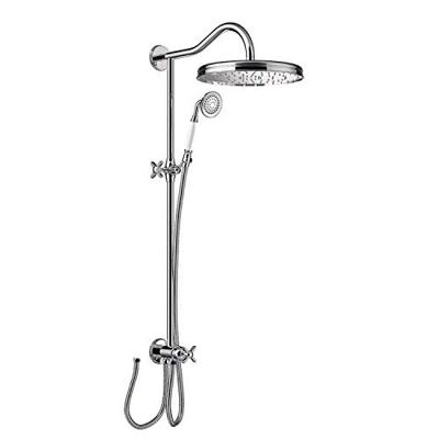 Regendoucheset Tres Opbouw Clasic Incl. Handdouche Kruisgreep Chroom Regendoucheset Tres Opbouw Clasic Incl. Handdouche Kruisgreep Chroom