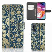Samsung Galaxy A70 Hoesje Beige Flowers - thumbnail
