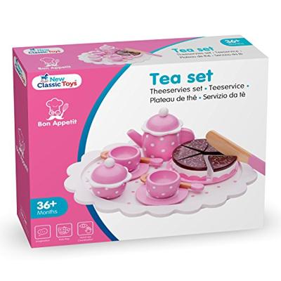 New Classic Toys houten theeset met taart - roze New Classic Toys houten theeset met taart - roze