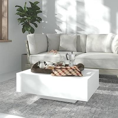 VidaXL Salontafel 85x55x31 cm bewerkt hout wit