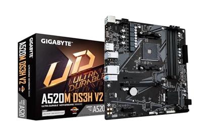 Gigabyte A520M DS3H V2 Moederbord Socket AMD AM4 Vormfactor Micro-ATX Gigabyte A520M DS3H V2 Moederbord Socket AMD AM4 Vormfactor Micro-ATX