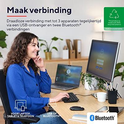 Trust Lyra Multi-Device Wireless Keyboard & Mouse desktopset Trust Lyra Multi-Device Wireless Keyboard & Mouse desktopset