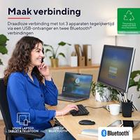 Trust Lyra Multi-Device Wireless Keyboard & Mouse Toetsenbord Zwart - thumbnail