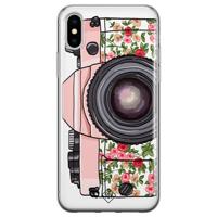 iPhone X/XS siliconen telefoonhoesje - Hippie camera - thumbnail