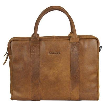 DSTRCT Limited Double Zip 15'' Laptoptas-Cognac