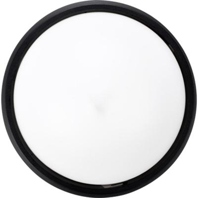 LED Plafondlamp Badkamer - Opbouw Rond 4W 4000K - Mat Zwart Kunststof - Aigi Amona