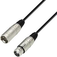 Adam Hall K3MMF0300 XLR Verbindingskabel [1x XLR-bus - 1x XLR-stekker] 3.00 m Zwart - thumbnail