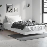 Bedframe bewerkt hout wit 90x190 cm - thumbnail