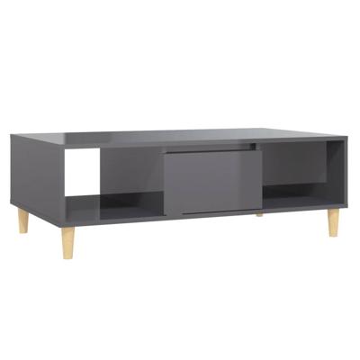 Salontafel 103,5x60x35 cm spaanplaat hoogglans grijs Salontafel 103,5x60x35 cm spaanplaat hoogglans grijs