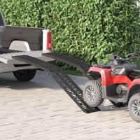 VidaXL Motorcycle ramp 680 kg 2 pcs zwart 222 x 28 x 5 cm aluminium - thumbnail