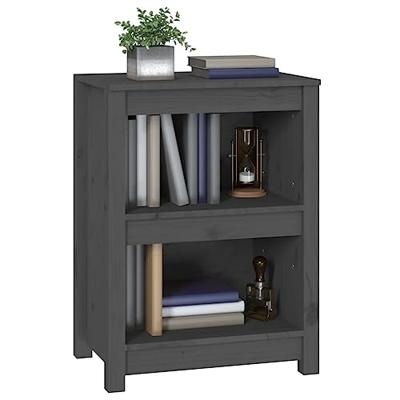 Boekenkast 50x35x68 cm massief grenenhout grijs