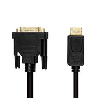 LogiLink CV0131 kabeladapter/verloopstukje DisplayPort DVI Zwart - thumbnail