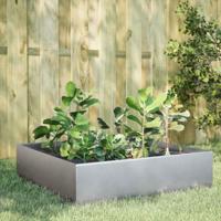 VidaXL Plantenbak verhoogd 100x100x25 cm gegalvaniseerd staal - thumbnail