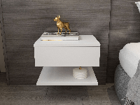 Zwevend nachtkastje VIVIENNE 45 cm wit - thumbnail