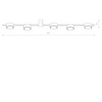 Lyora Strakke plafondlampPills 5-lichts - 8262 - thumbnail