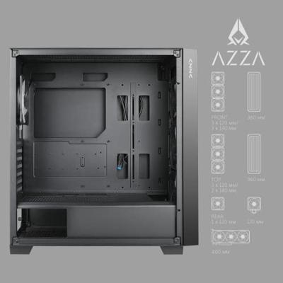 Azza CSAZ-480 computerbehuizing Midi Tower Zwart