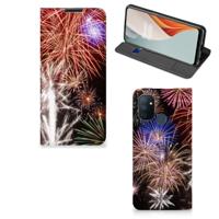 OnePlus Nord N100 Hippe | Standcase | Vuurwerk - thumbnail