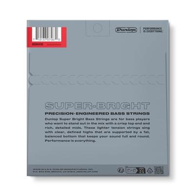 Dunlop DBSBN45105 Super Bright NW Medium 45-105 snarenset voor basgitaar Dunlop DBSBN45105 Super Bright NW Medium 45-105 snarenset voor basgitaar