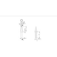 TOOLCRAFT HF-0,2BF Soldeerpunt Potloodvorm Grootte soldeerpunt 0.2 mm Lengte soldeerpunt: 25 mm Inhoud: 1 stuk(s) - thumbnail