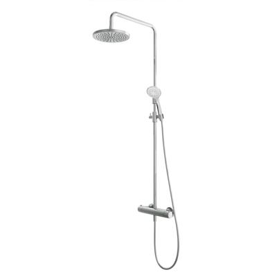 Hotbath Buddy - Stortdoucheset - 200 mm Hoofddouche - 360 mm Hartafstand - Glijstang - Rond Model Handdouche - Chroom - Hoogglans - Opbouw - 1/2 Inch Aansluiting