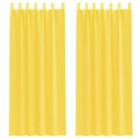 Gordijnen met lussen 2 st 140x260 cm geel - thumbnail