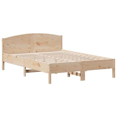 Bed met boekenkast zonder matras massief grenenhout 135x190 cm - thumbnail