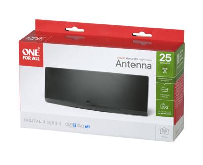 One For All Design Line DVB-T Curved EX Antenne 45dB 5G television antenna Indoor