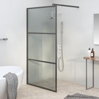 VidaXL Inloopdouchewand 100x195 cm donker esg-glas zwart - thumbnail